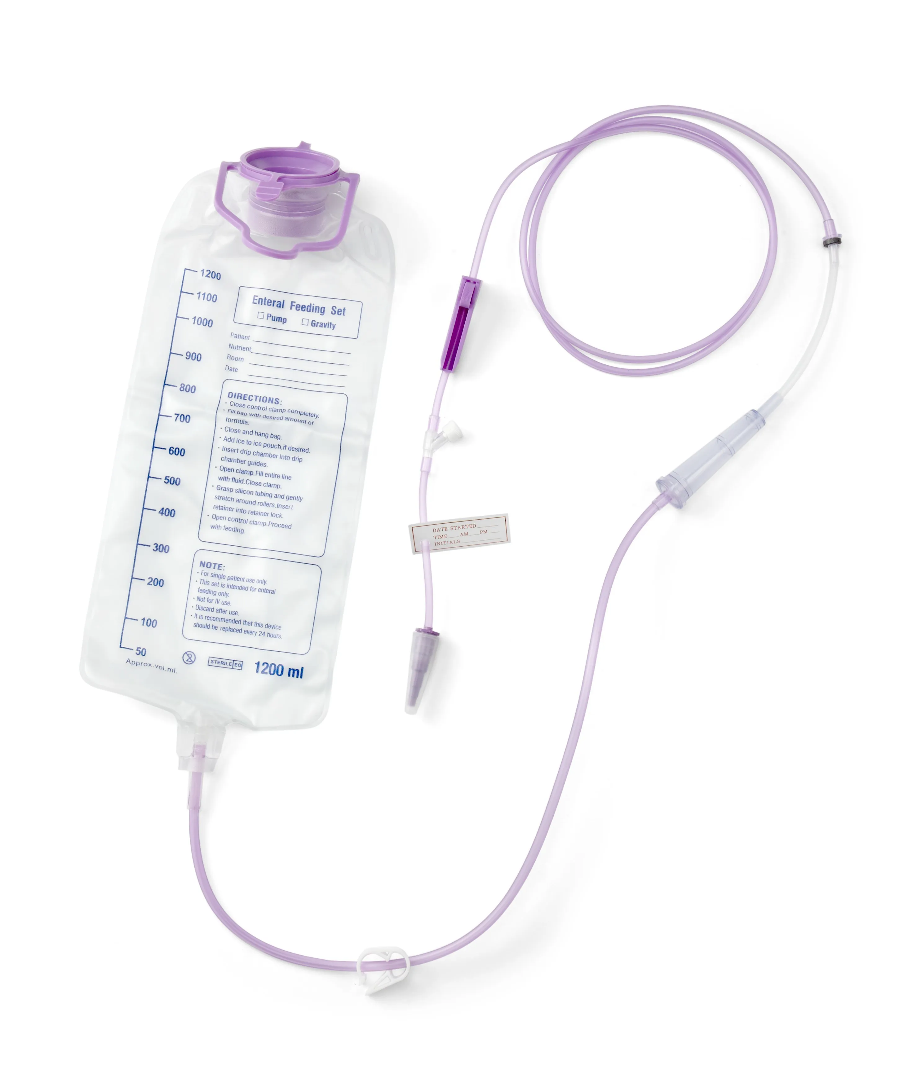 Conod Disposable Medical Sterilized Transparent PVC Enternal Feeding Bag