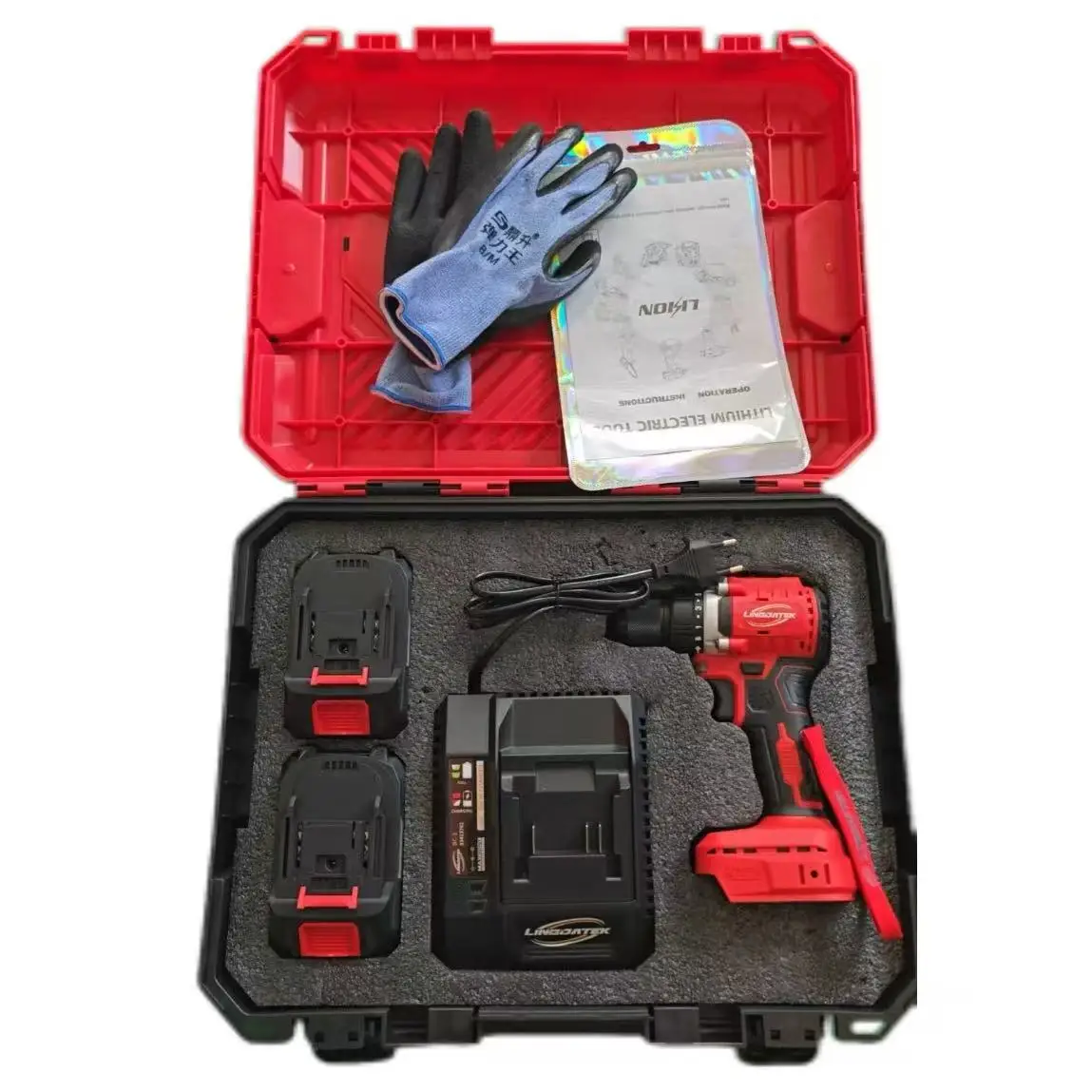 LDD08-PS Pacco batteria al litio 20V per trapano senza fili fai da te, trapani elettrici ad alto momento torcente brushless con supporto OEM