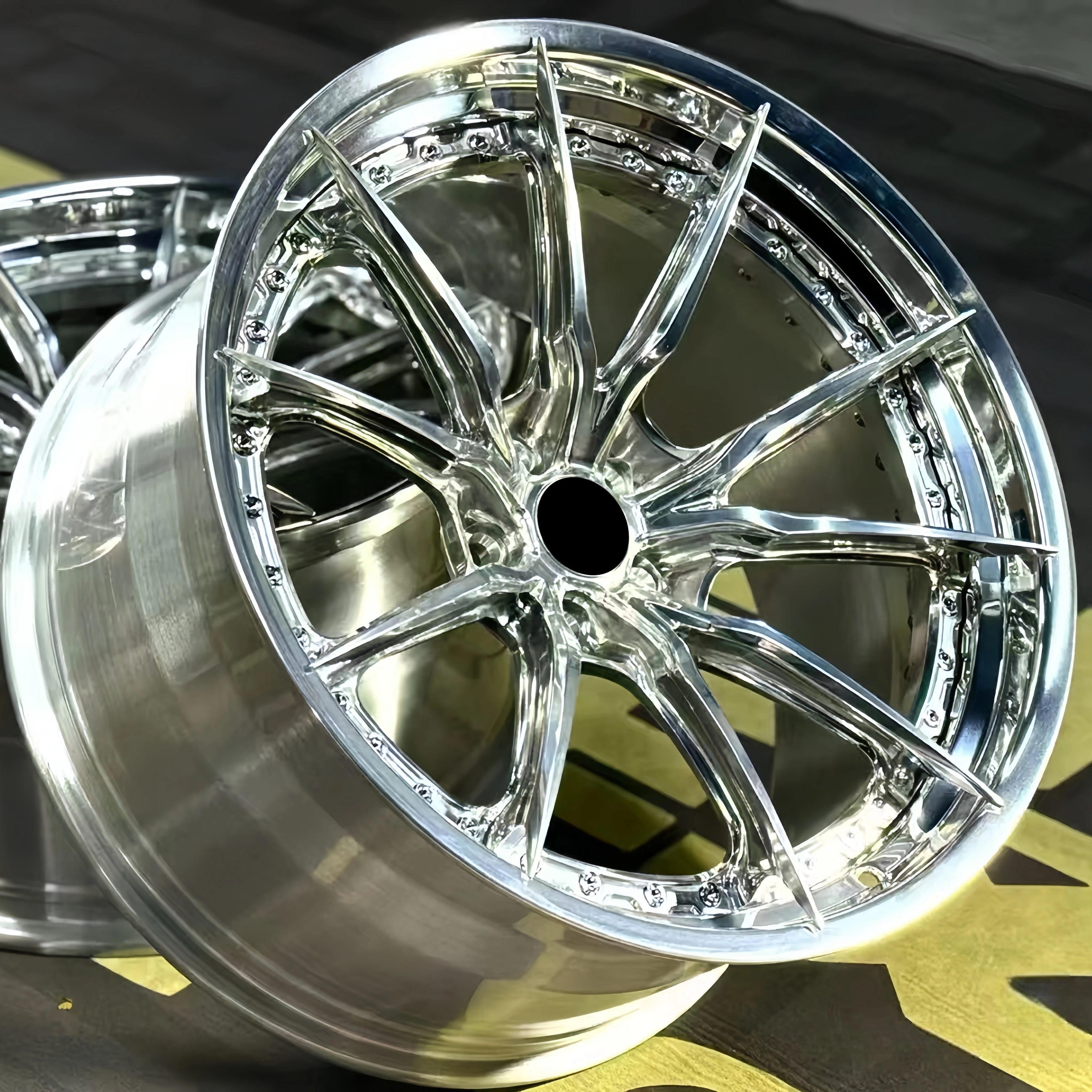 XINLAI Hot Sale 2 Piece Forged Brushed Polished 5x120 5x112 5x114.3 18 19 20 21 22 Inch Wheel for Racing Car Wheel - Image 2