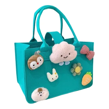Multifunctional Fabric Laptop and Computer Tote Bag with Logo Printing Single Handle for Garage Living Room Sundries Storage