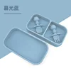 Twilight blue-lunch box silicone spoon
