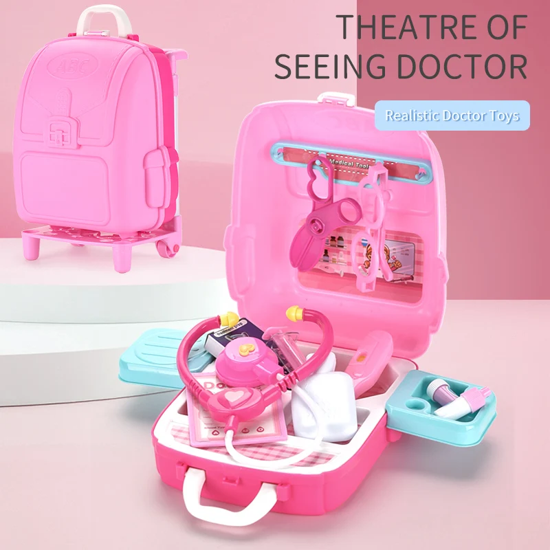Детский чемодан, набор врачей, пластиковые игрушки, наборы для детей, больница, ролевые игры, развивающие игрушки для врачей, медсестер, ролевые игрушки