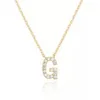 Collana in zirconi con lettera g t14477