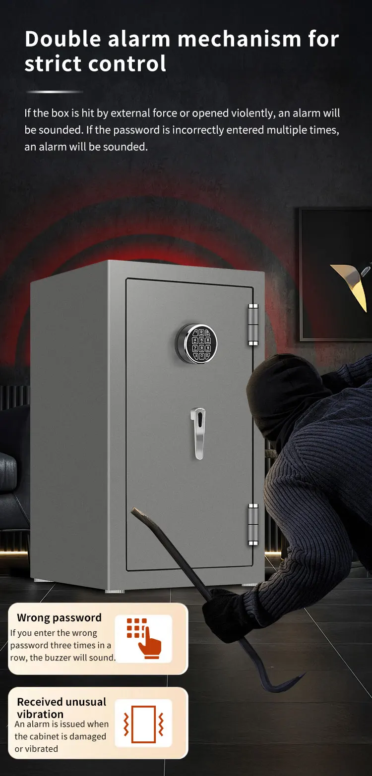 CEQSAFE Steel Digital Safe Heavy-Duty Fireproof Safe Box with Password and Thickened Household Mechanical Lock factory