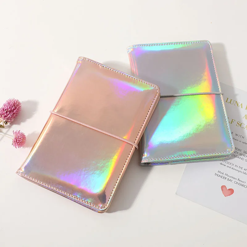 Custom Waterproof Holographic Travel Wallet Silver PU Leather