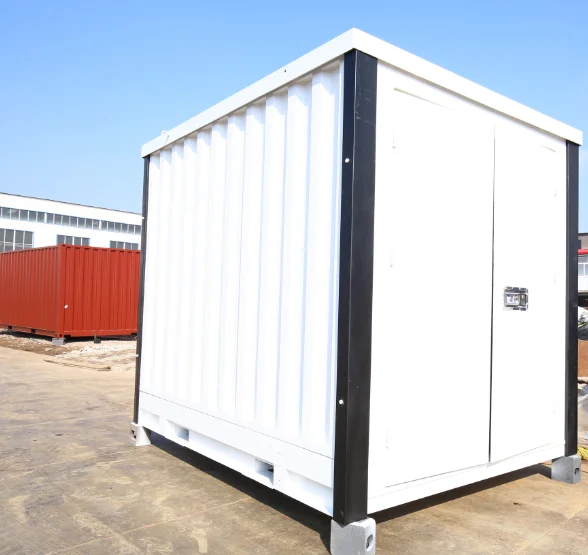 Storage Container House 10Ft Outdoor Portable Folding Structure Metal Garden Tools Shop Storage Sheds