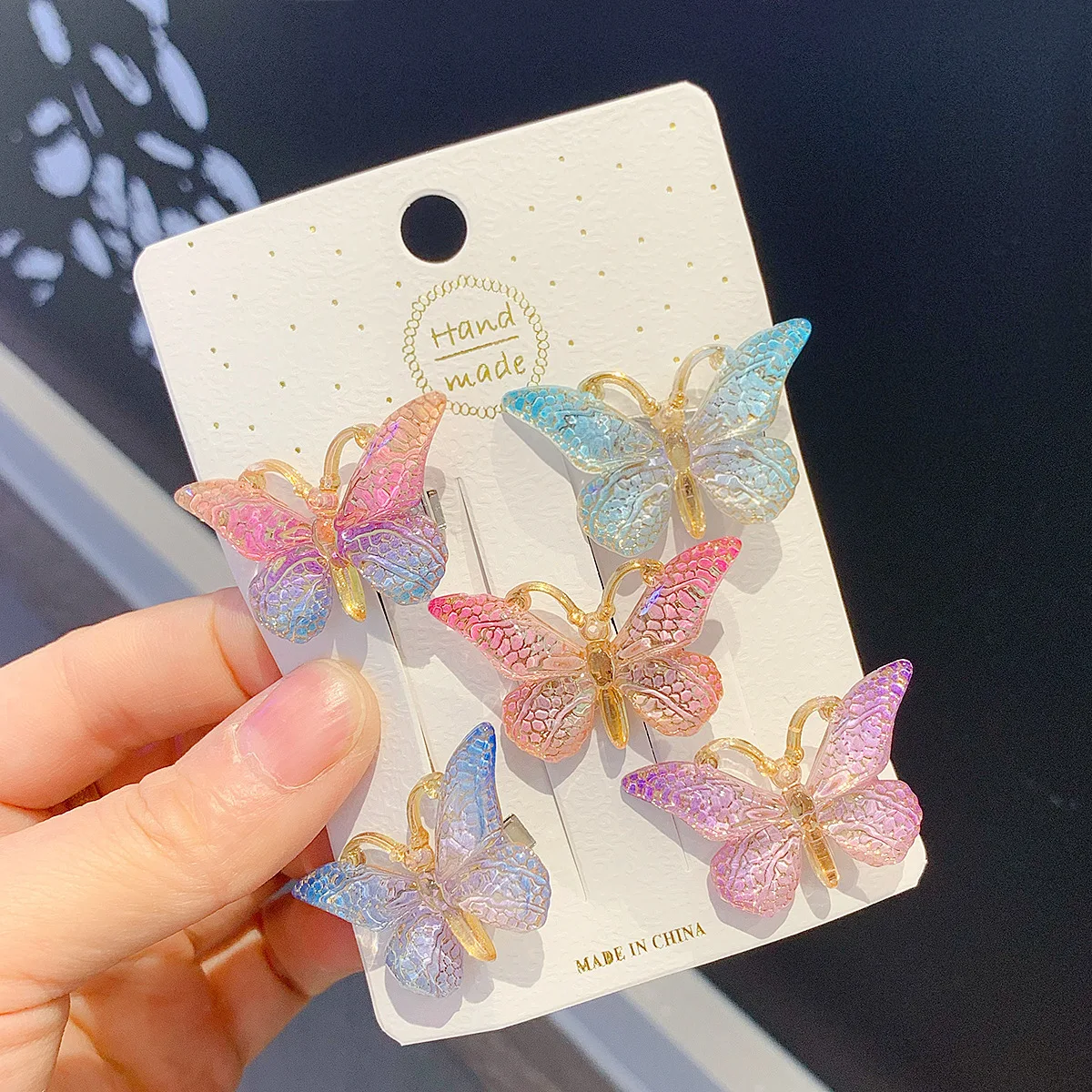 10 Pcs Decorative Hair Clips for Women and Girls Rhinestone Bobby Pins Butterfly 4Pcs Tassel Butterfly Hair Clips - Fabric Butterfly Hairpin  main image 2