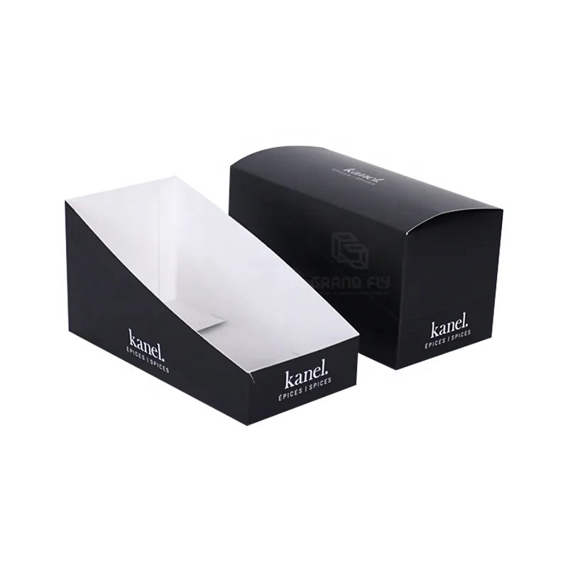 Custom Cardboard Display Box SRP Shelf Ready Packaging Folding Tear Off PDQ Storage Tray Retail Counter Top Display Unit