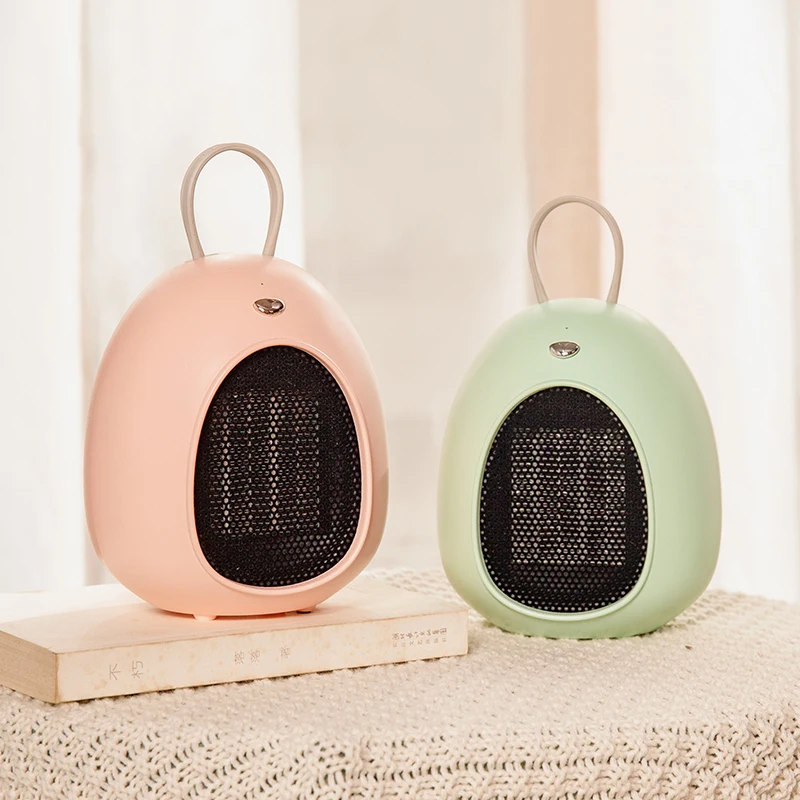 Cute design PTC small personal space fan heating 500W mini desktop heater