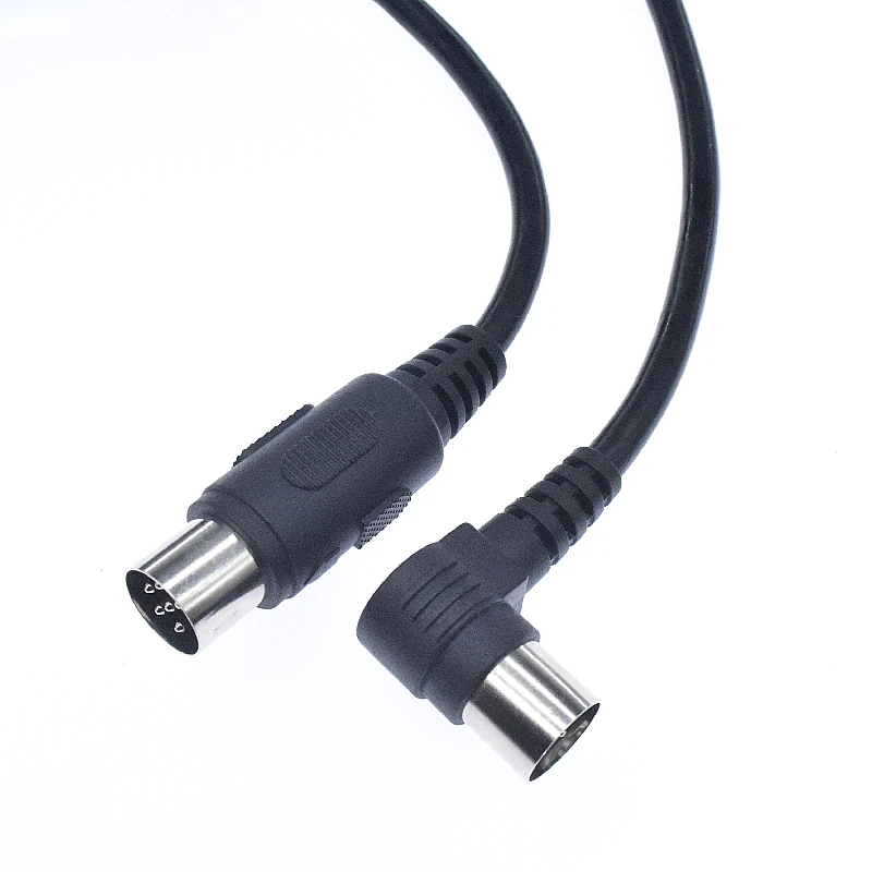 Custom Right Angle 90 Degrees 6 Pin Mini Din Connector Male Type Tinned Audio Cable Buy 6 Pin