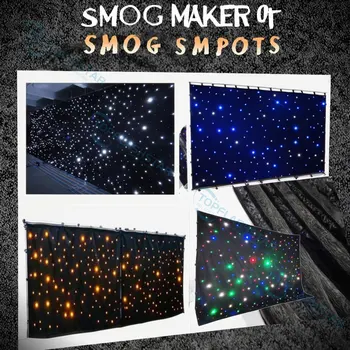 Custom LED Star Curtain Fireproof Stage LED Backdrop Star Cloth Starry Sky Curtain DMX512 Control Wedding Stage Backdrop