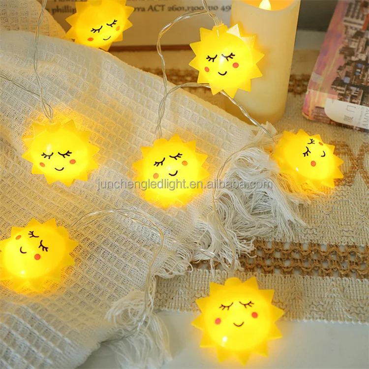 1.5M LED Fairy String Sun Clouds Light Battery USB Operated String for ...