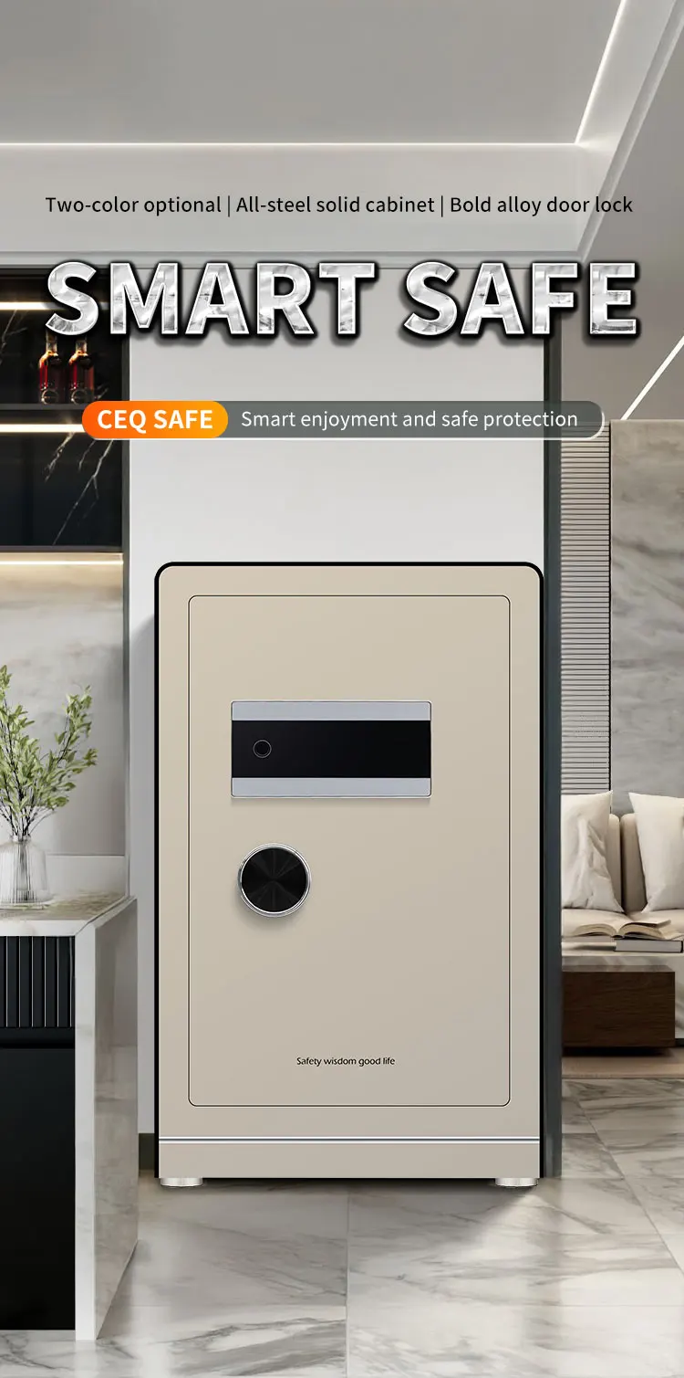 CEQSAFE Smart Security Home Anti-Theft Book Safe with TUYA APP Biometric Fingerprint Digital Code Safe Box manufacture