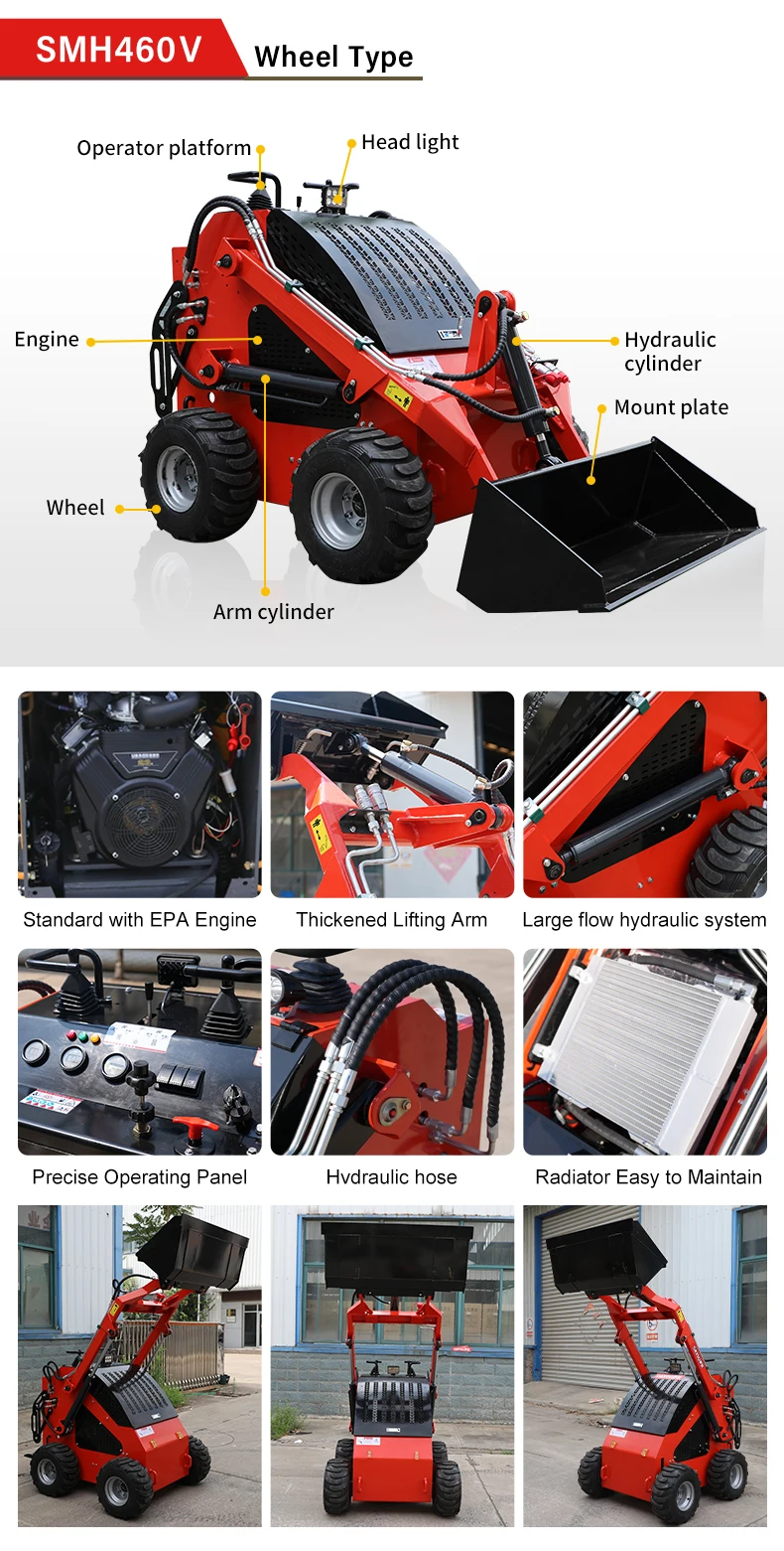 Earthmoving Machinery Mini Skid Steer Loader Telescopic Crawler Mini