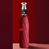 Poignée rouge argentée