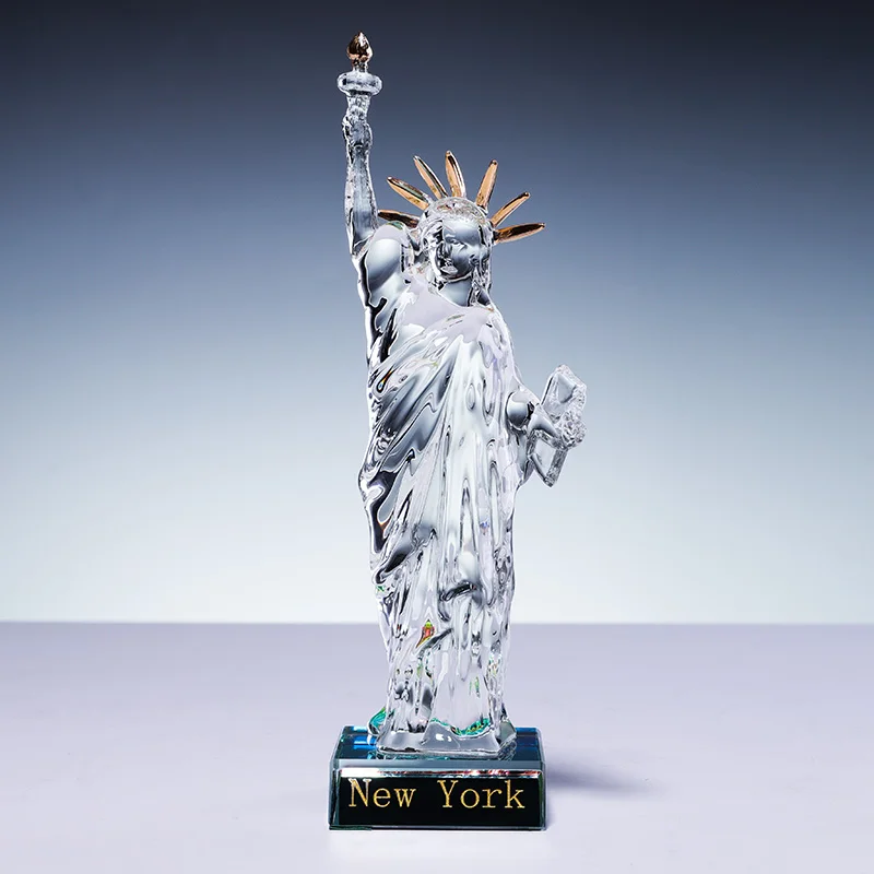 New York Tourist Souvenir crystal Statue Of Liberty Sculpture Factory Wholesale Price Gifts supplier