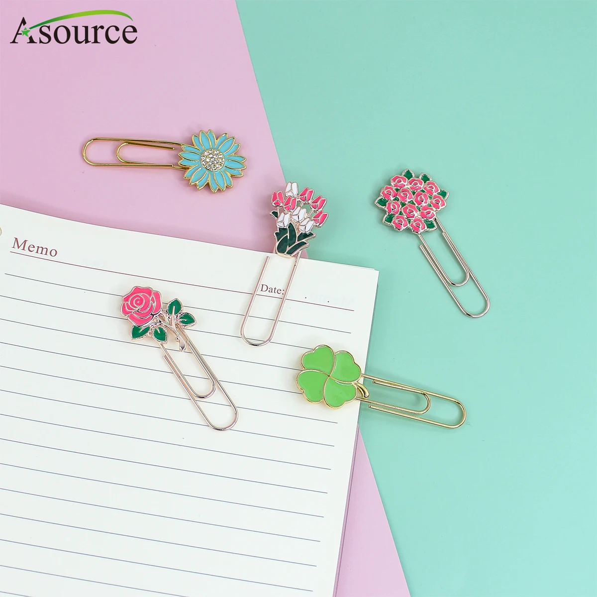 Скрепки-закладки из розового золота 2021 пробы для украшения