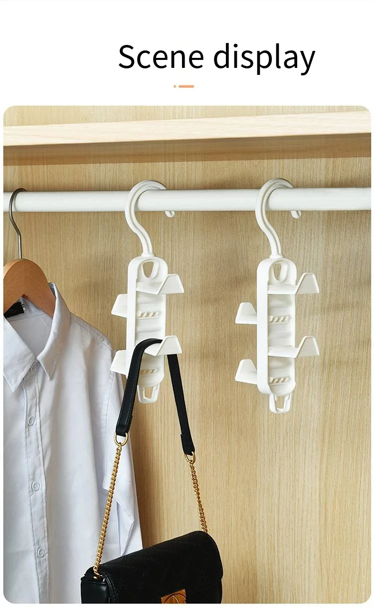 Multi-functional coat and hat hook double-sided hook wardrobe hanger bag Creative hook storage rack hanger details