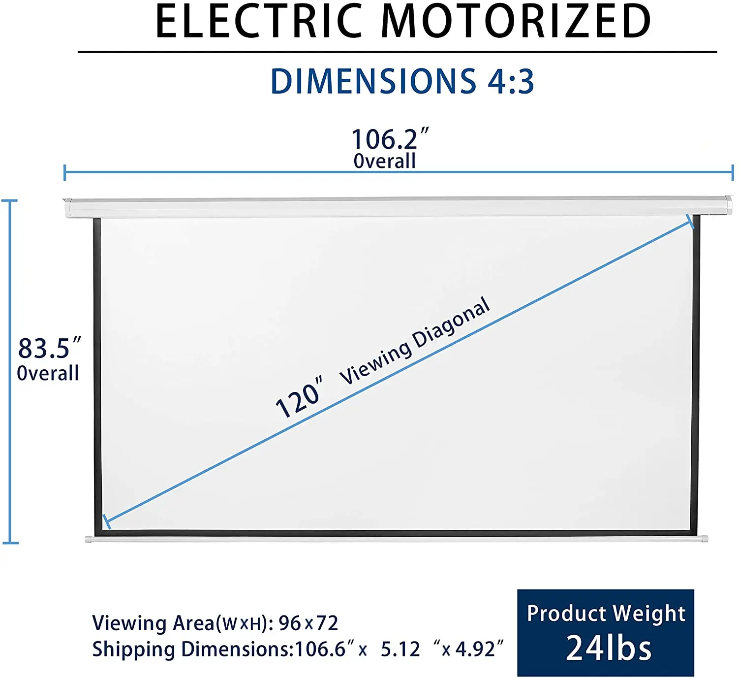 Movie Electronic Projector Screen 120 Inch With Remote Control ...