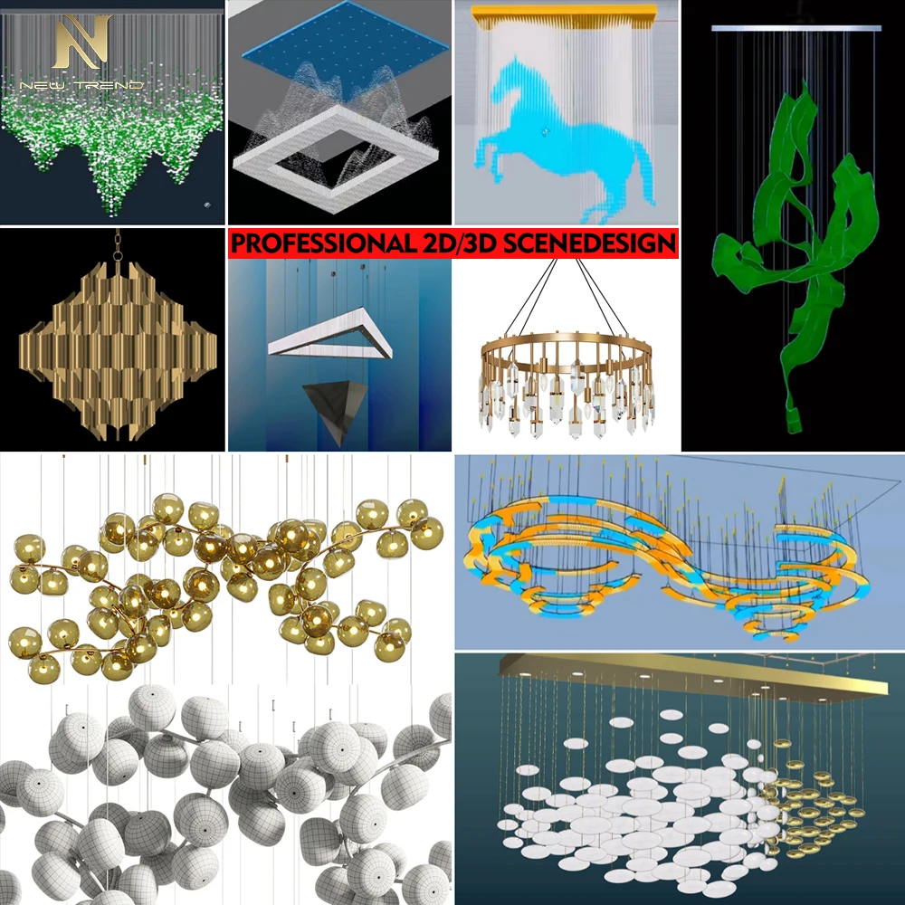 cpl-001 Oversized Islamic Geometric Chandelier – Custom LED Art Installation for Dome & High Ceiling Atrium
