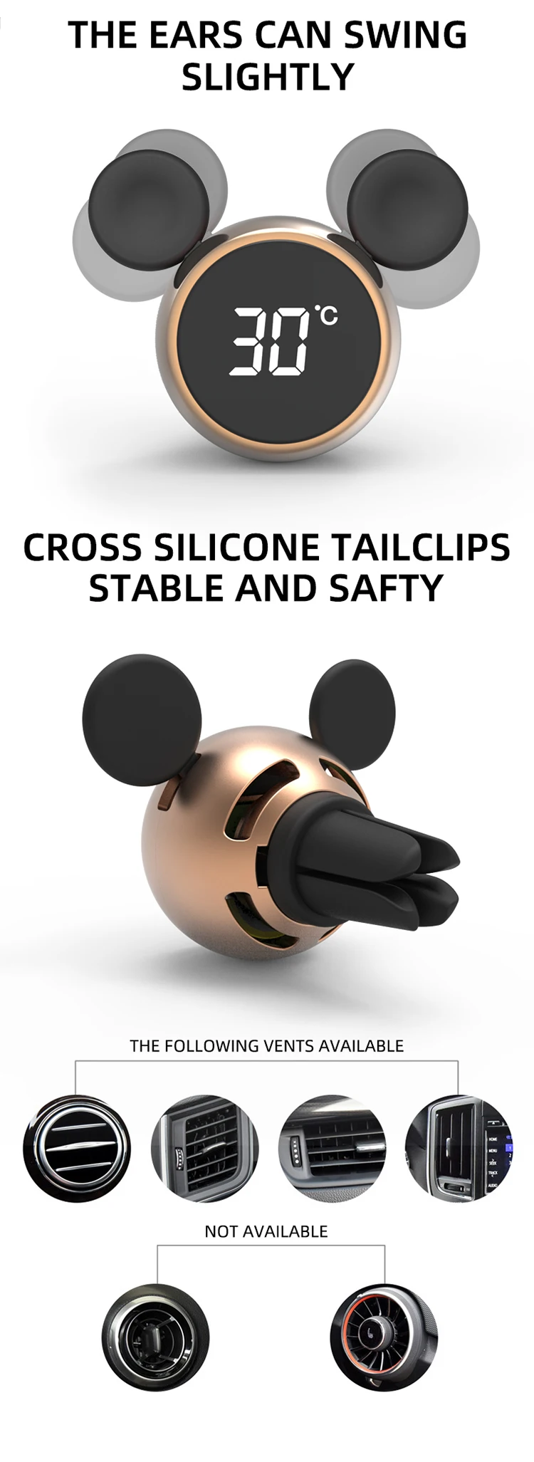 Car Air Vent Clip Freshener Smart Pregnancy Available Fragrance Car Air