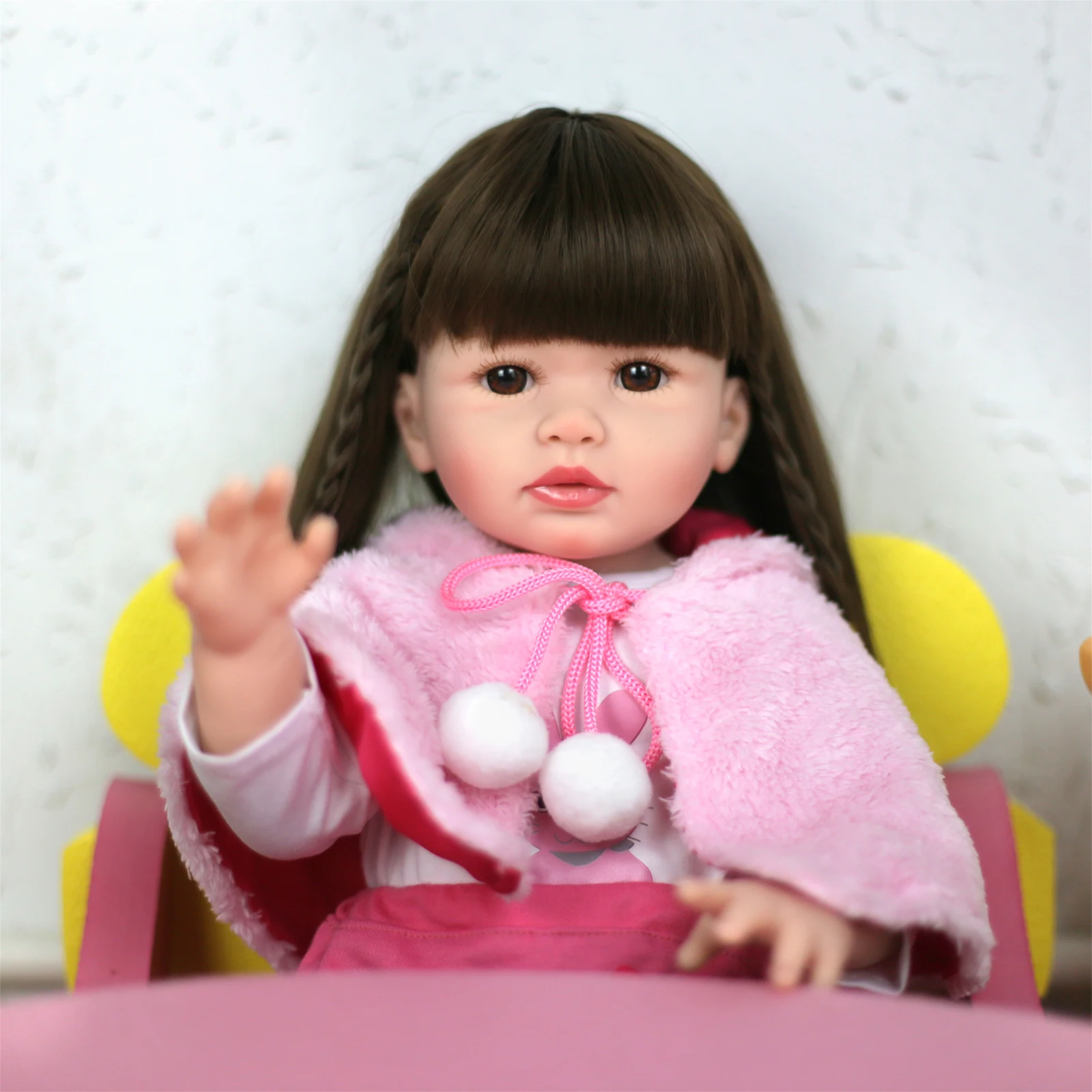 リボーンドール 新入荷 48CM ロングヘア 女の子の人形 ギフト ベビー 