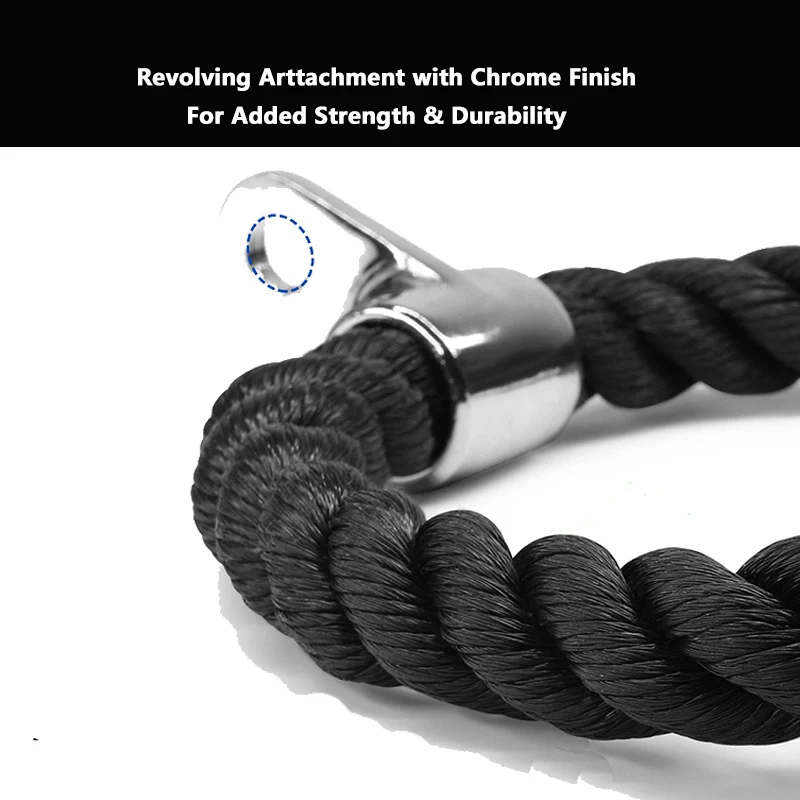 Китай Оптовая Красочные 27 дюймов 30 дюймов Универсальный прочная нейлоновая оплетка продлевает гимнастический канат тренировки бицепса Трицепс веревка Кабельное приспособление