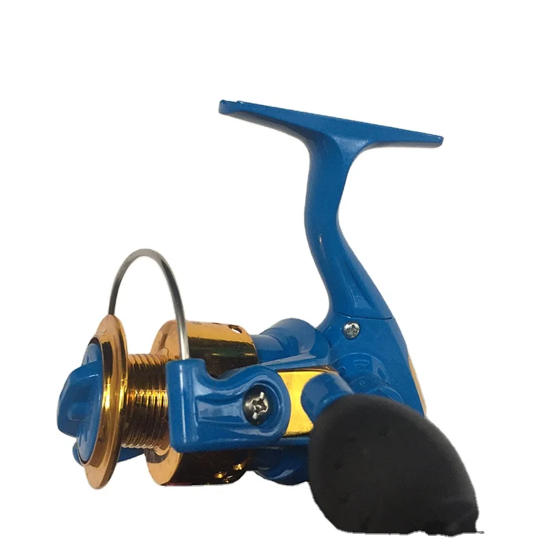 AK200 Spinning Reel - 1 Bearing, 5.2:1 Gear Ratio, Ideal for Lake and Ocean  Fishing, Stylish Pink/Blue Design