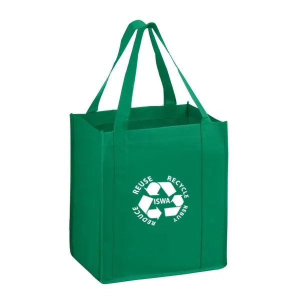Custom Print Ecological Reusable Tote Bag Supermarket Grocery Promotion Shopping Non Woven Carry Fabric manufacture