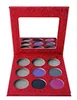 9 pans red texture palette with mirror