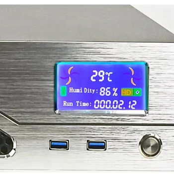 2U Industrial Control Server Chassis 530 Deep Humidity Temperature LCD Screen 550W Redundant Dual Power Computer Cases Towers