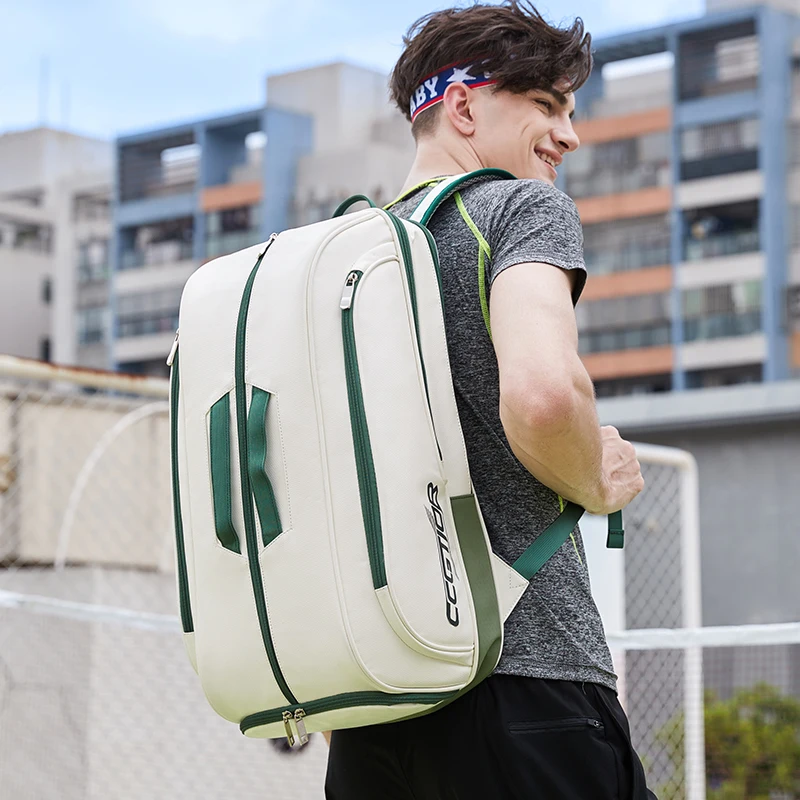 Borsa da Tennis impermeabile in pelle con scomparto per scarpe