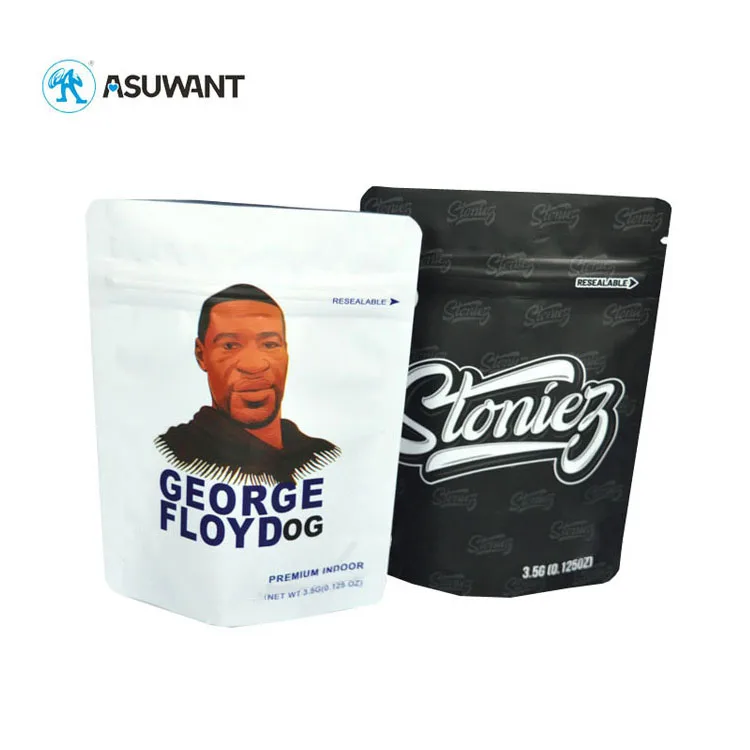 CUSTOM Soft Touch Smell Proof Stand up Child Resistant Plastic Mylar Bags Jungle Boys Packaging Dispensary Bags