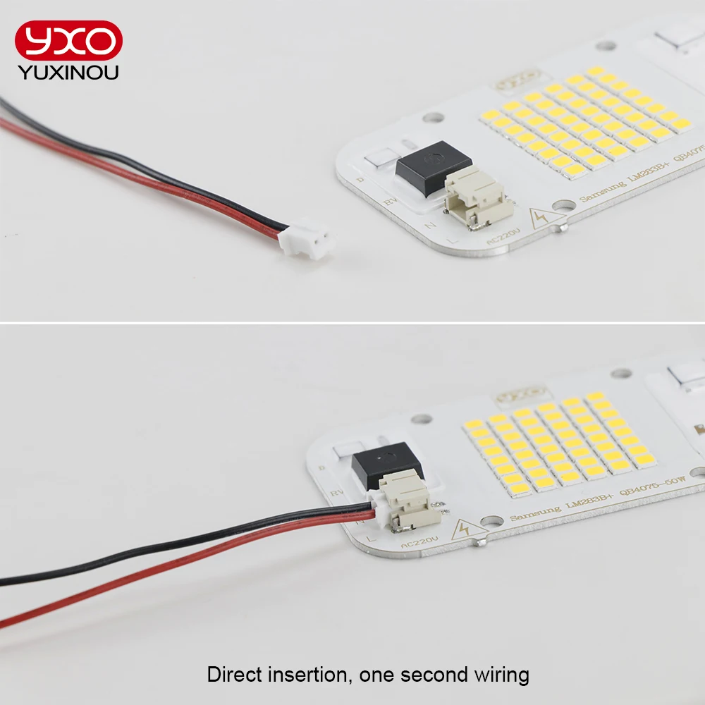 50W Driverless DOB LED Chip AC 220V LED Grow Light Full Spectrum LED Phyto Lamp for Growth Flower Seedling Plant Light