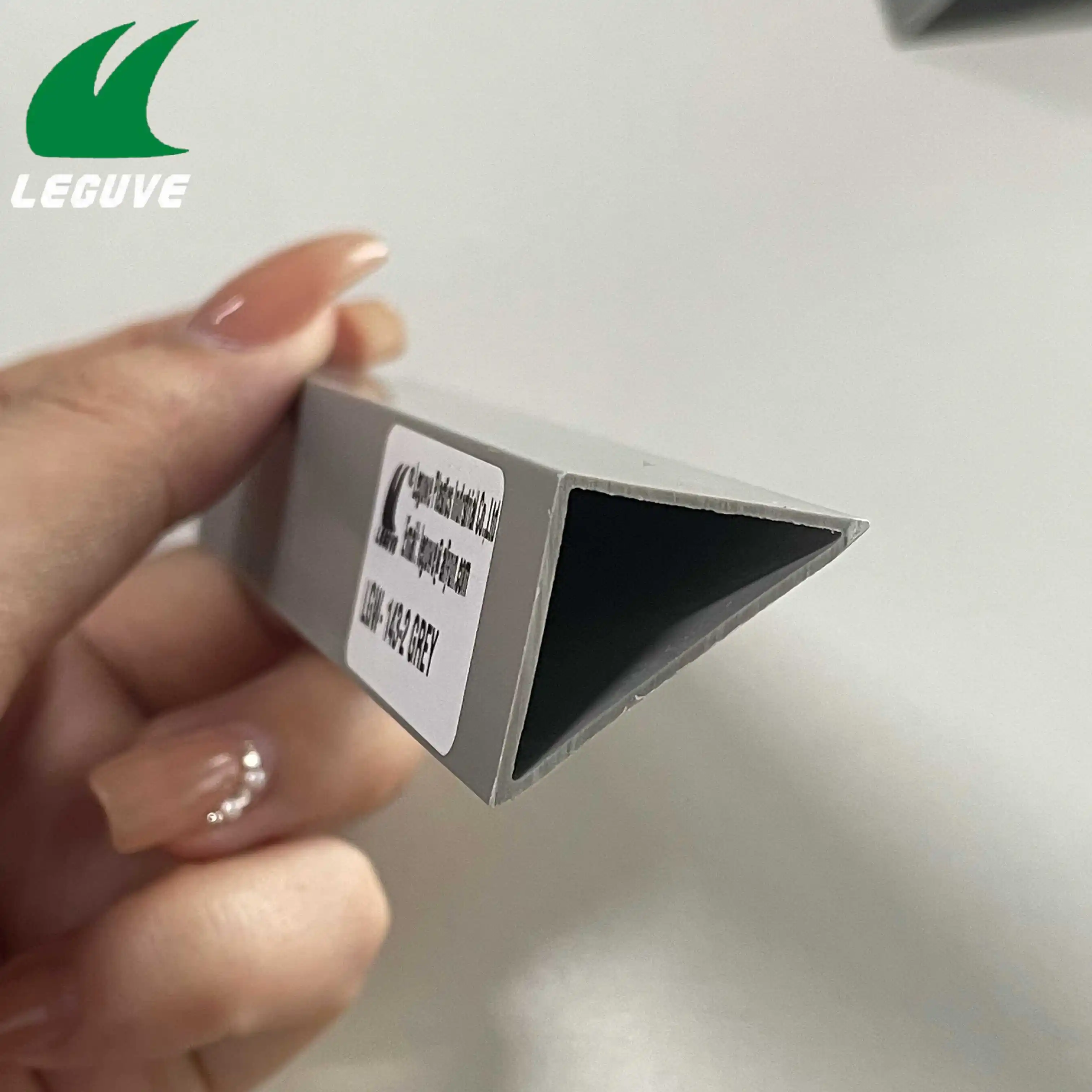 Leguwe Length Customization PVC Triangle Tube Corner Protection Strip Plastic Profiles Product