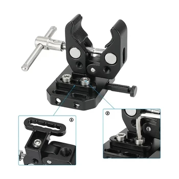 Mini V Mount Battery Plate With Wide Super Crab Clamp QR Lock for Stand 15mm Rod Compatible With V Mount Batteries detail image