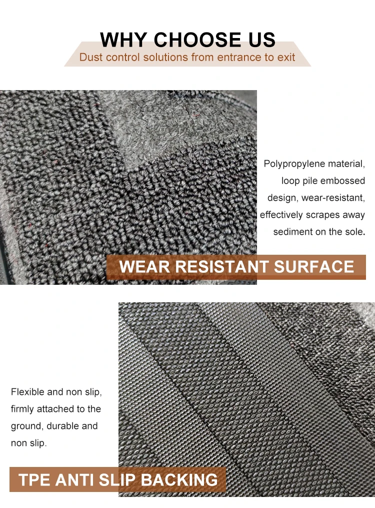 New product Embossing Stripe doormat Unique Pattern TPE Rubber Door Mat(图3)