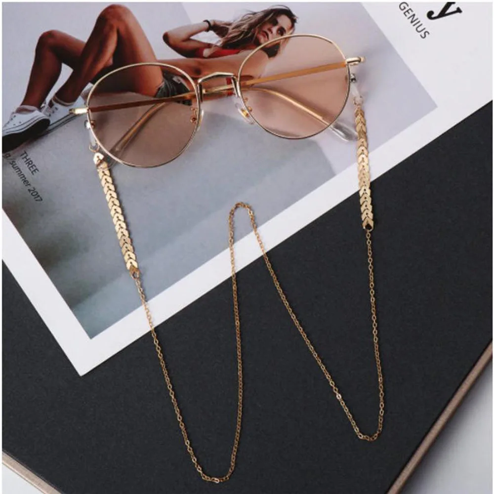 vriua fashion womens gold eyeglass chains