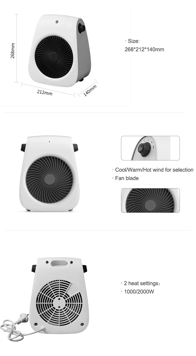 Good Reputation 1000w/2000w Portable Home Use Electric Fan Heater Buy Electric Fan Heater,Home