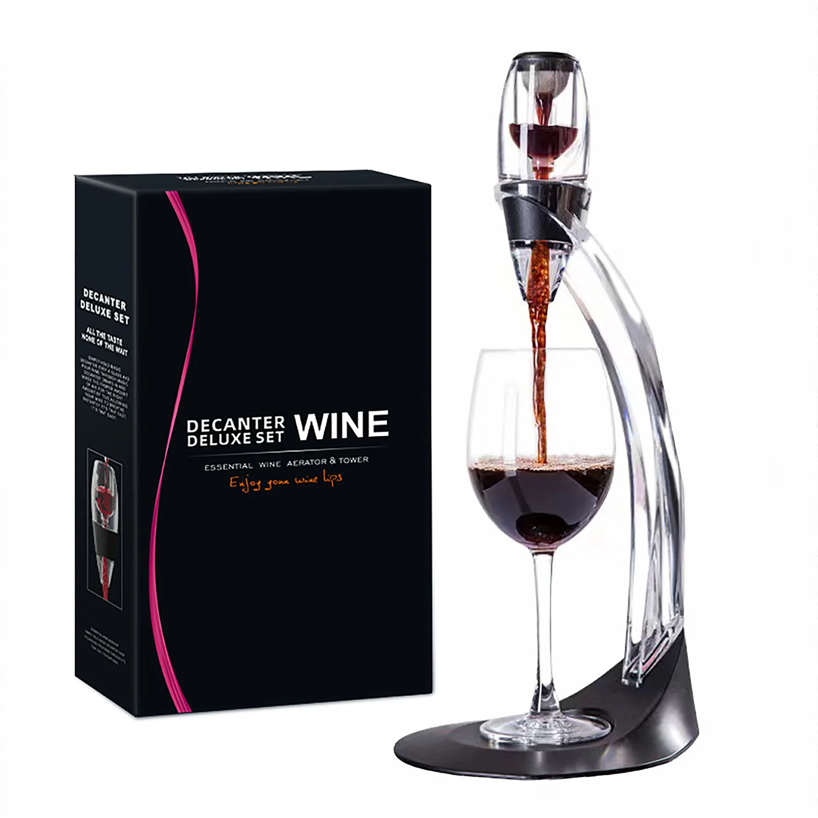 Factory Wine Aerator Decanter Set Pourer Aerating With High Holder