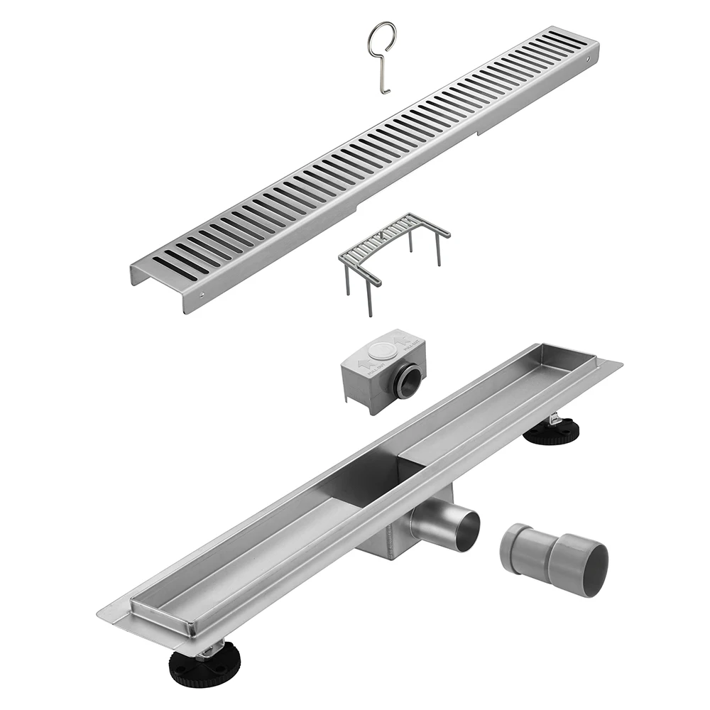 Horizontal Drainage  Floor Drain  Linear Shower Drain 304 Stainless Steel 304 Hotel Bathroom
