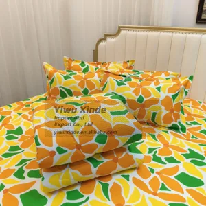 Warm Winter Luxury Cotton Comforter Set King Size 6 Piece Washable Eco-Friendly Bedding Set in Stock