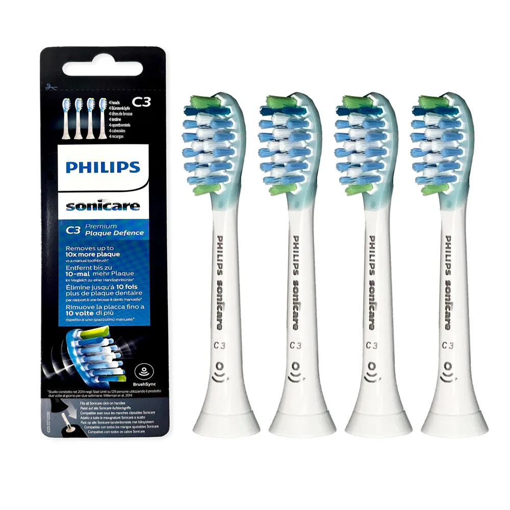 Philips Sonicare Advanced Plaque Control Brush Head,Pack Of 4 White C3
