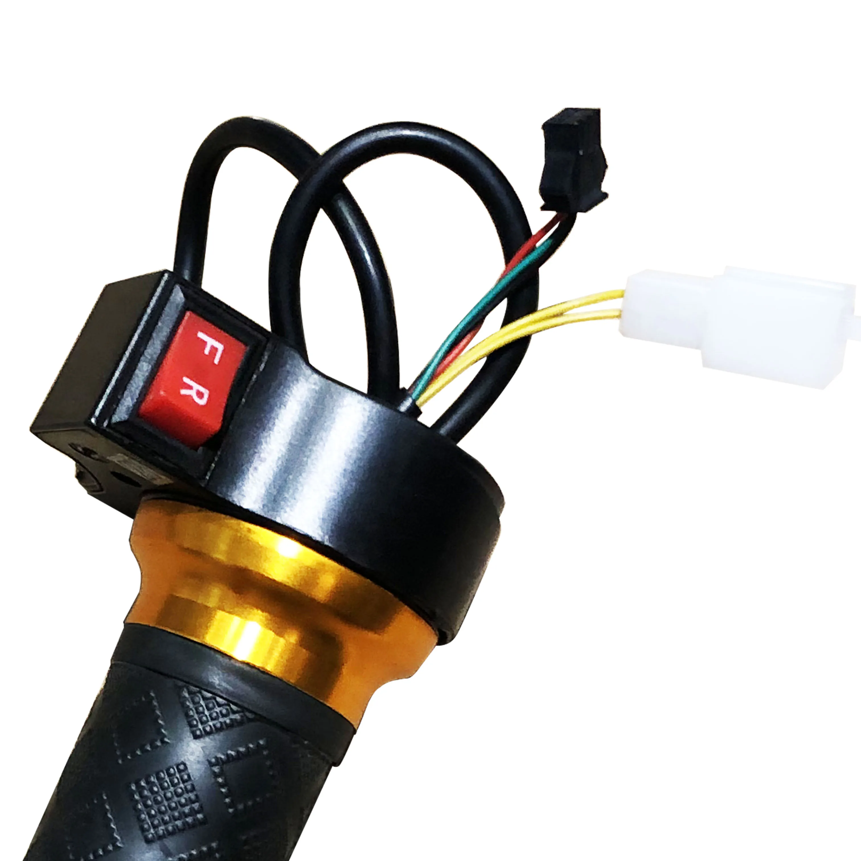 Factory Direct Half Twist Throttle Electric Bicycle Speed Handle Throttle Waterproof Sm Connector for Ev Motorcycle or Rickshaw