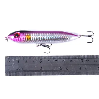 CHEERY CPE030 Metal & Plastic Artificial Hard Bait Pencil Fishing Lures with Hooks 10cm 12g for Ocean Boat Stream & Ice Fishing – Metal Jig – view 3