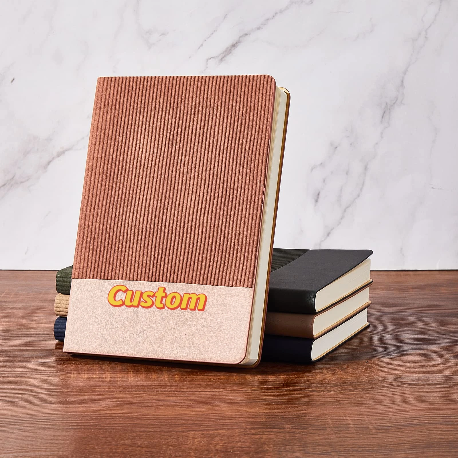 Individually Shrink-wrapped Custom Journal Book Printing Linen Leather to Do List Notepad Lined Laser Engraving Blanks Notebook