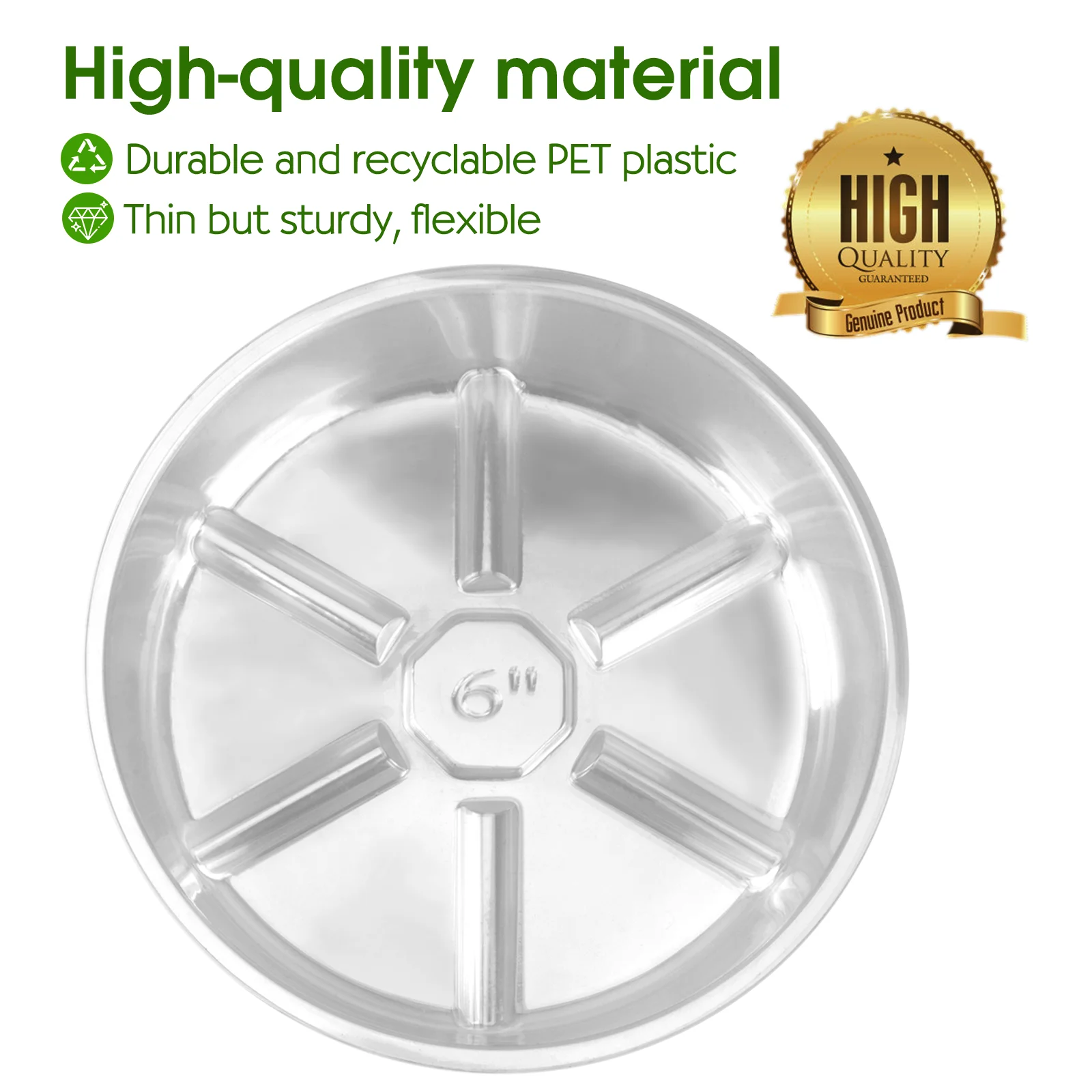 
 Plant Saucer 20 Pack Plant Tray Clear Plastic Flower Plant Pot Saucers Drip Trays Flower Pots  