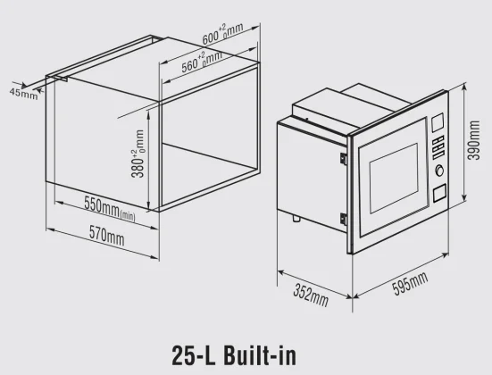 Mini Microwave Oven Digital  Built in Microwave