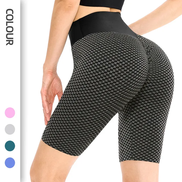 Workout Running Gym Scrunch Butt TIK Tok Yoga Leggings Ruched High Waisted Anti Cellulite Tummy Control Lift Yoga Shorts Pants