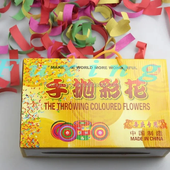 Hot Throwing Coloured Flowers Party Popper Paper